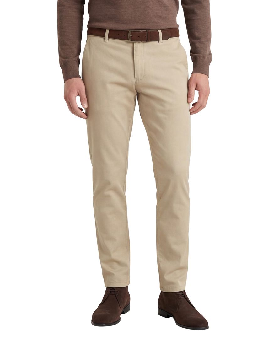Meyer Pantalon beige perfect fit katoen