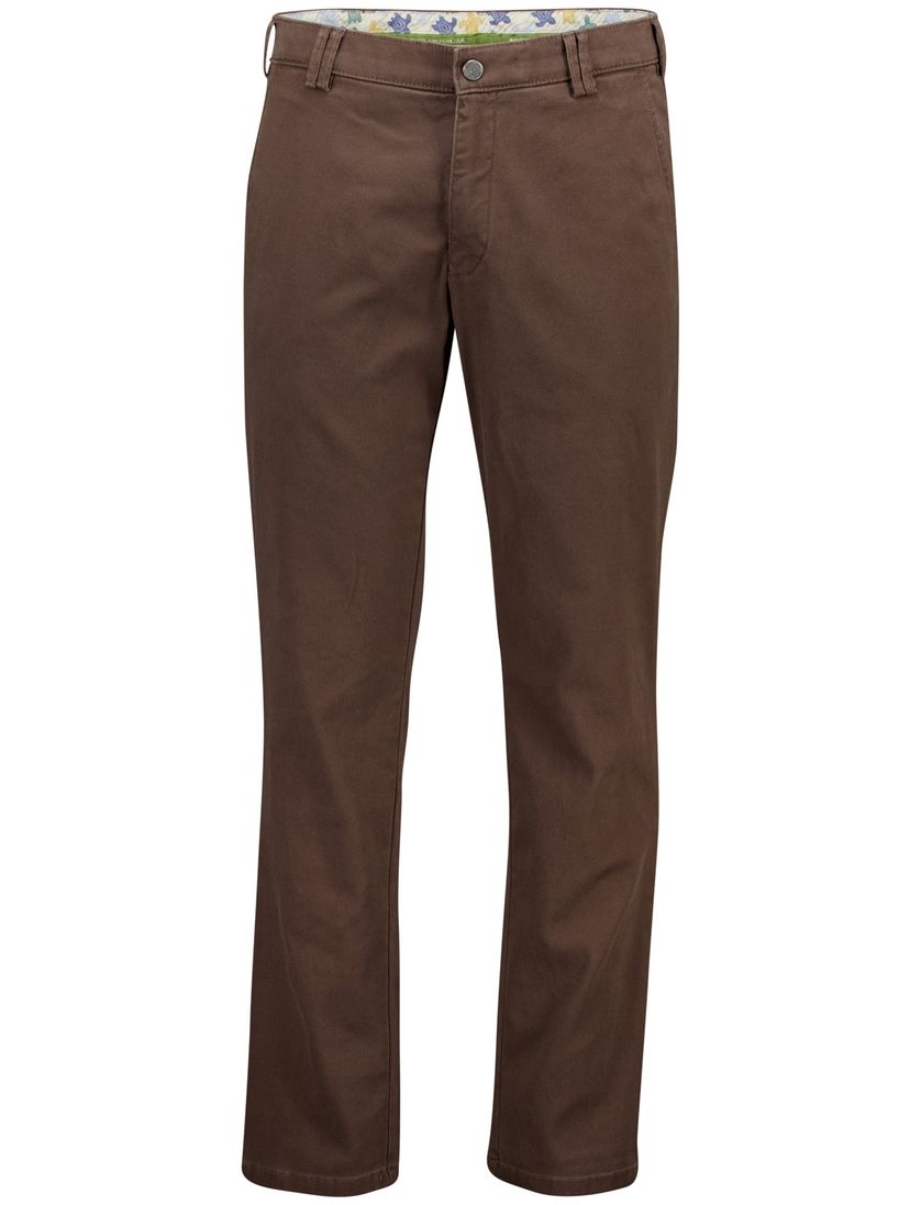 Meyer Pantalon bruin perfect fit katoen