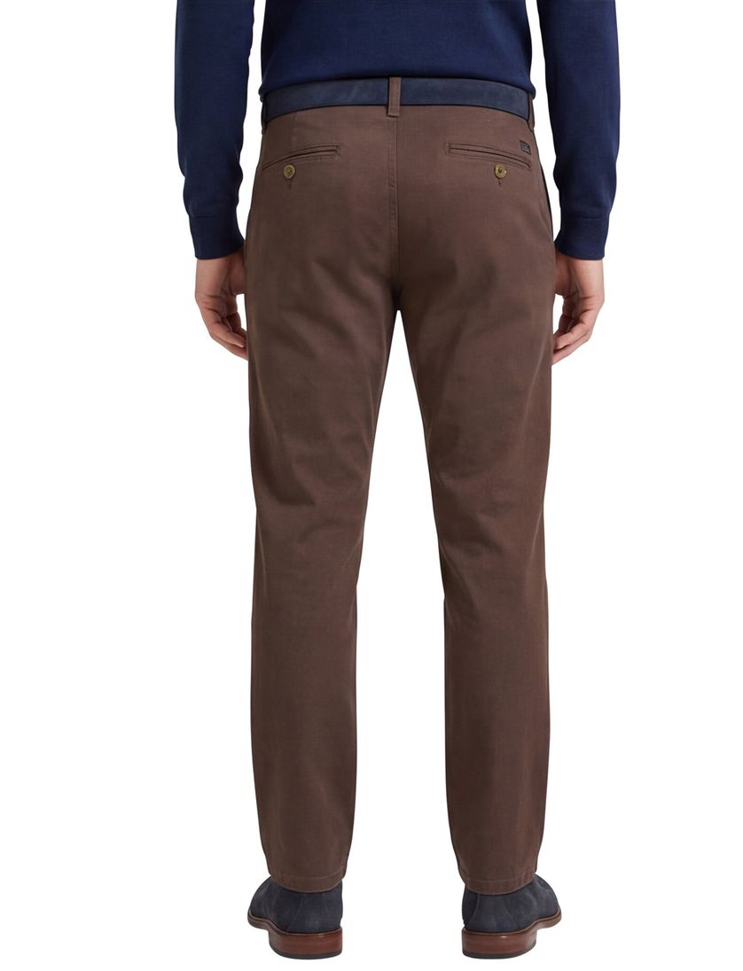 Meyer Pantalon bruin perfect fit katoen