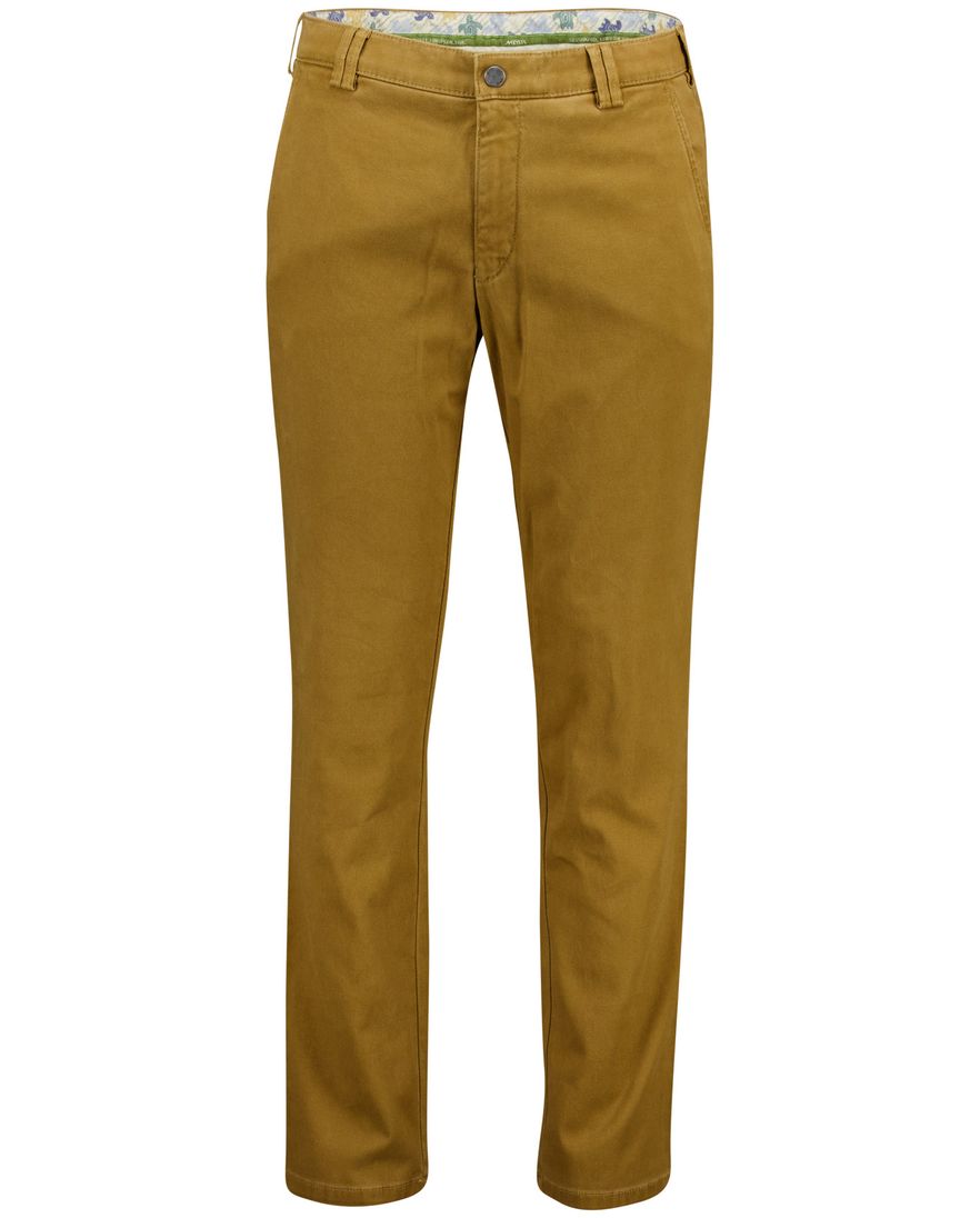Meyer chino okergeel effen katoen