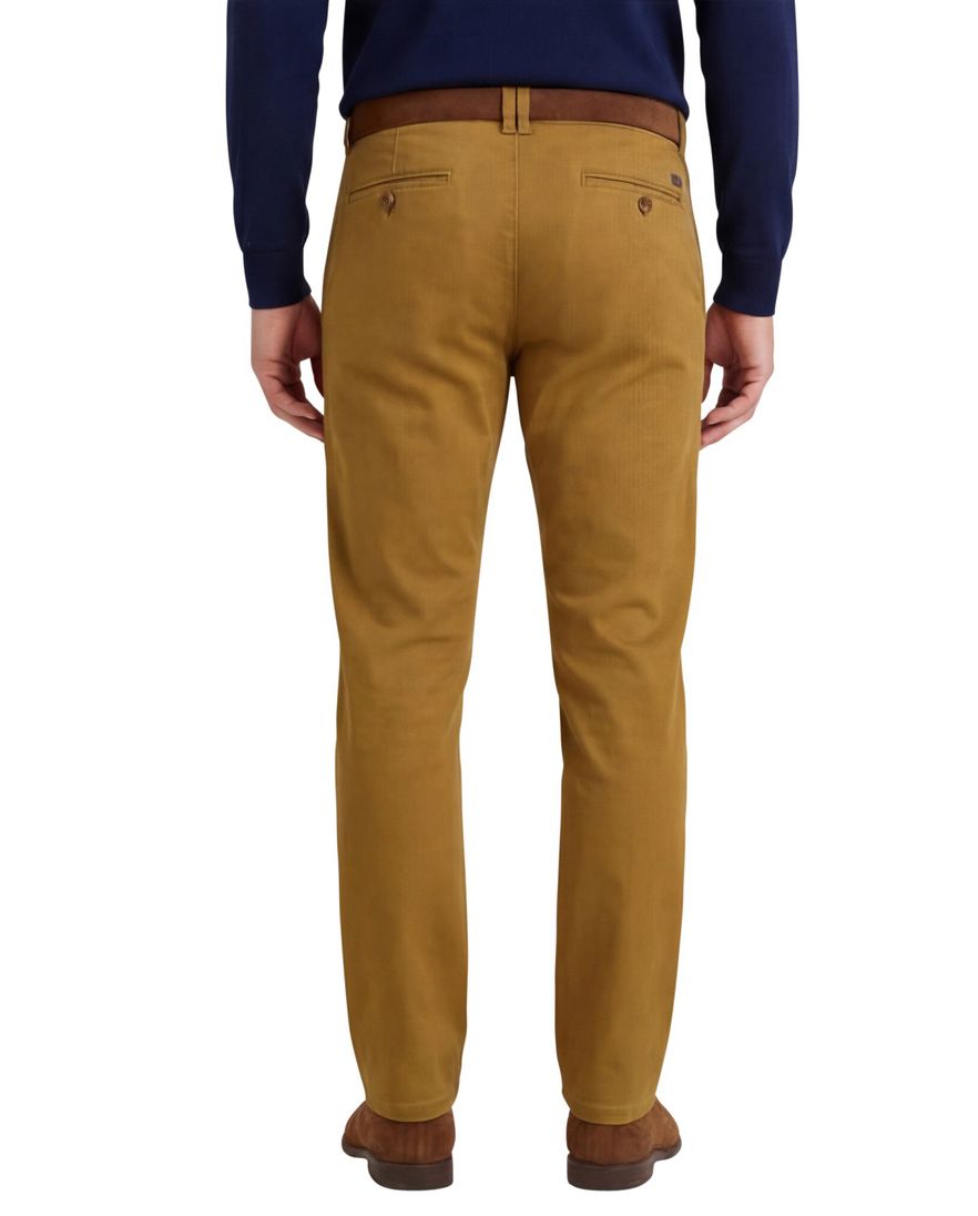 Meyer chino okergeel effen katoen