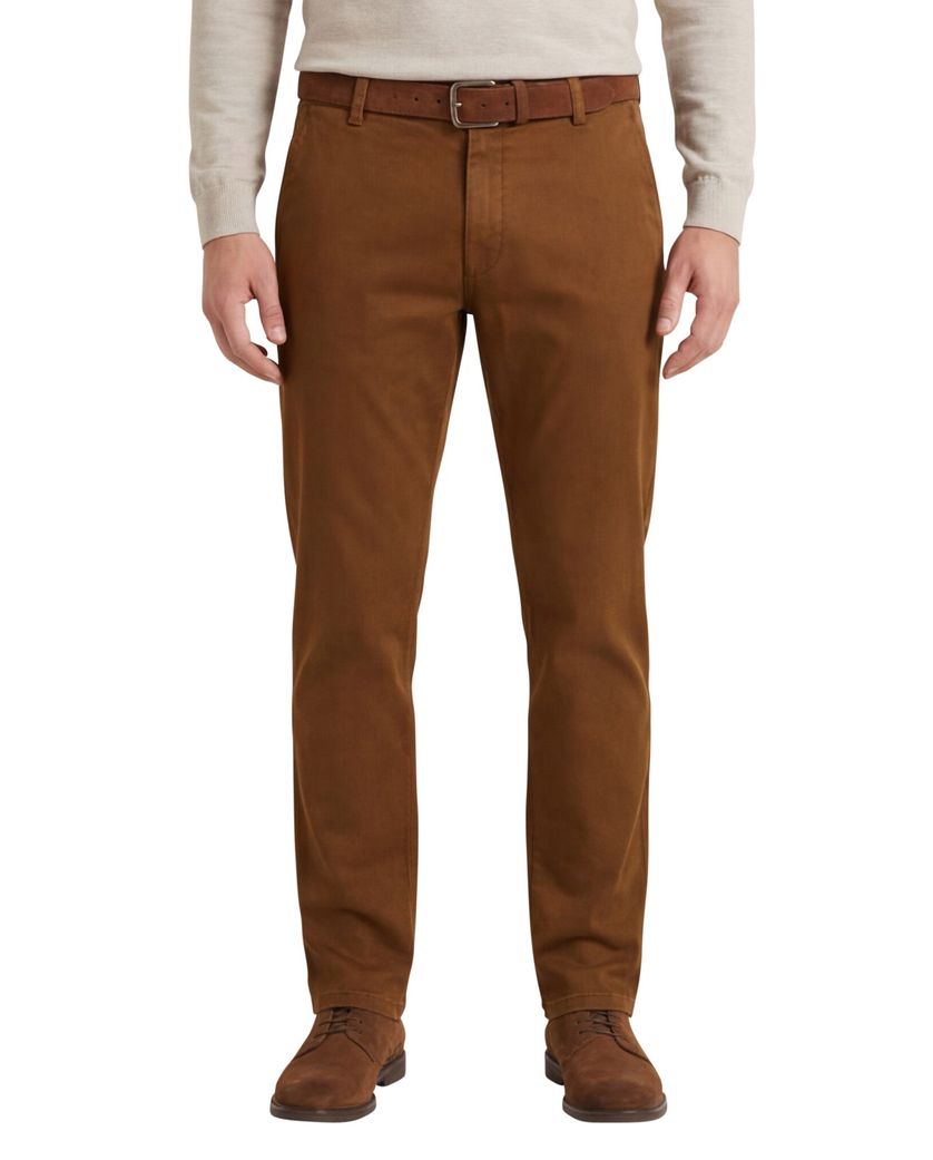 Meyer Pantalon bruin effen katoen