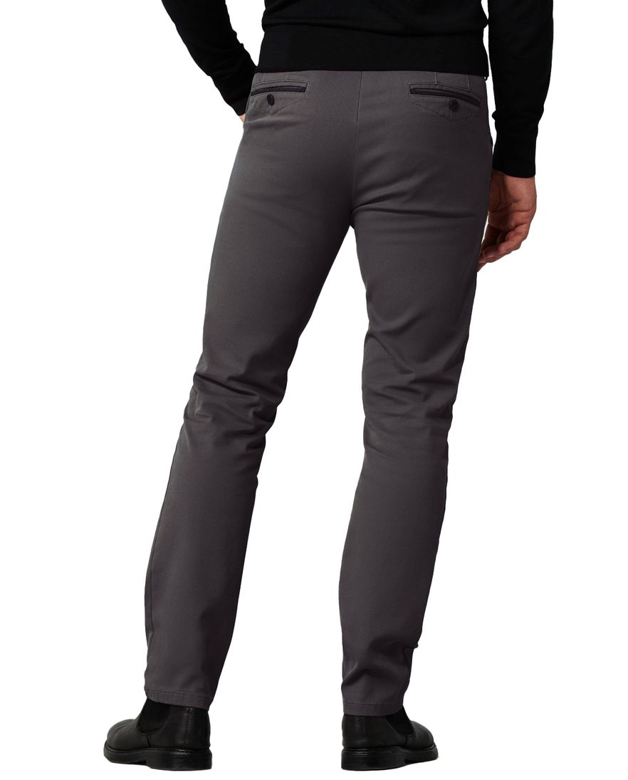 Meyer Chicago chino katoen grijs effen