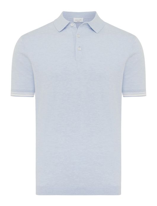 poloshirt korte mouw lichtblauw Gentiluomo