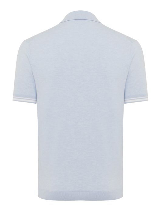 Gentiluomo polo lichtblauw gemeleerd