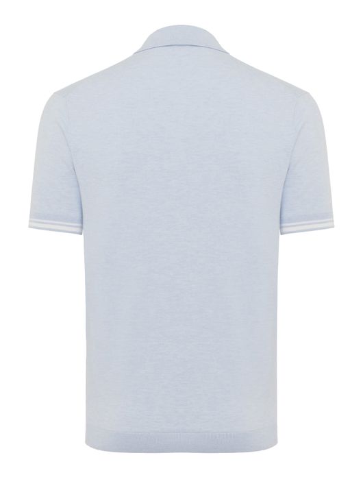 poloshirt korte mouw lichtblauw Gentiluomo