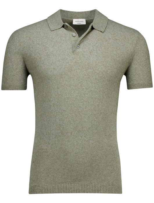 Gentiluomo polo groen gemêleerd korte mouw