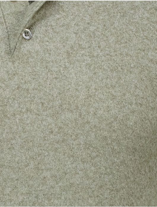 Gentiluomo polo groen gemêleerd korte mouw