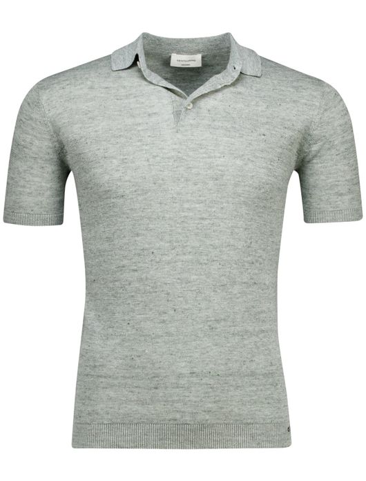 Gentiluomo polo groen gemêleerd korte mouw