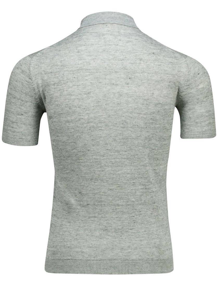 Gentiluomo polo groen gemêleerd linnen