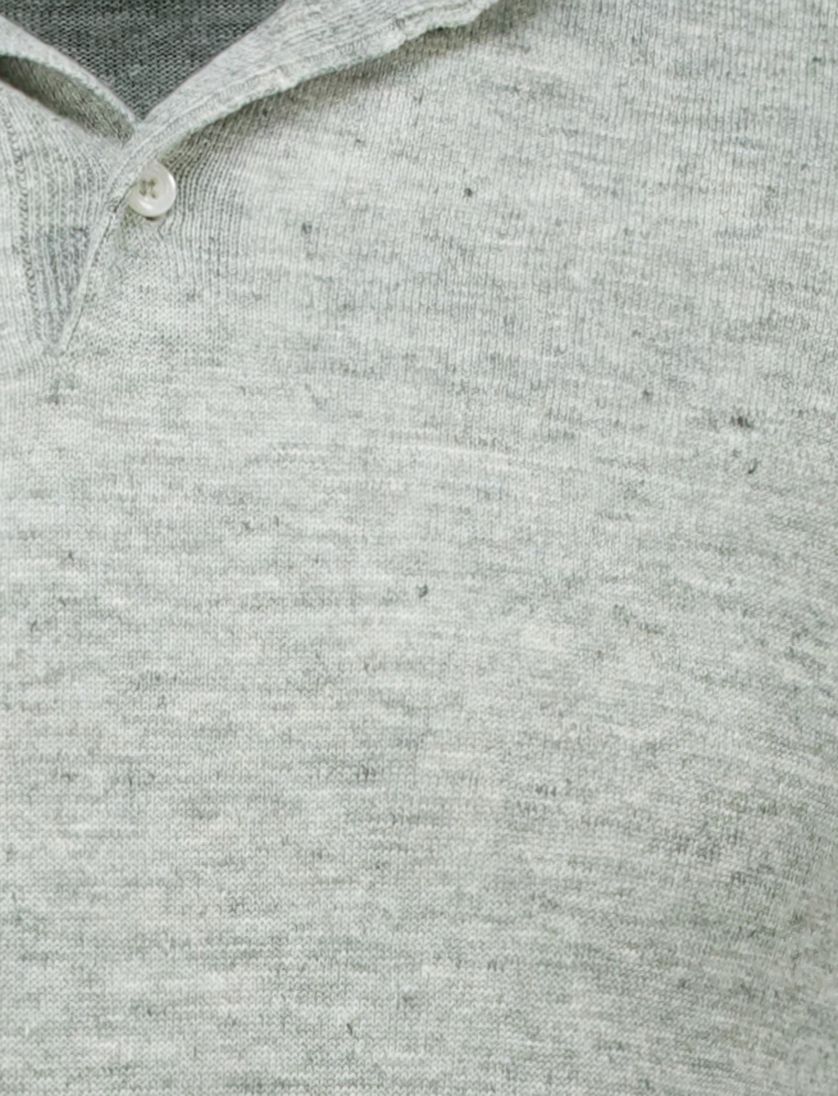 Gentiluomo polo groen gemêleerd linnen