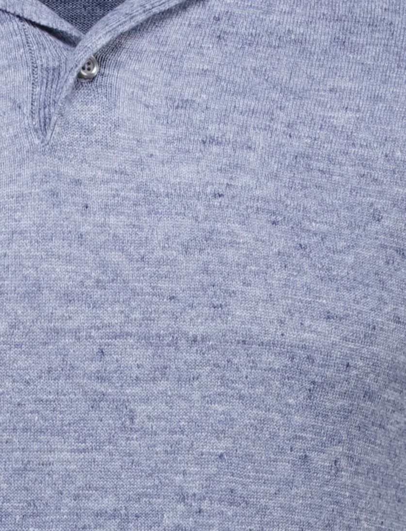 Gentiluomo polo blauw gemêleerd nylon
