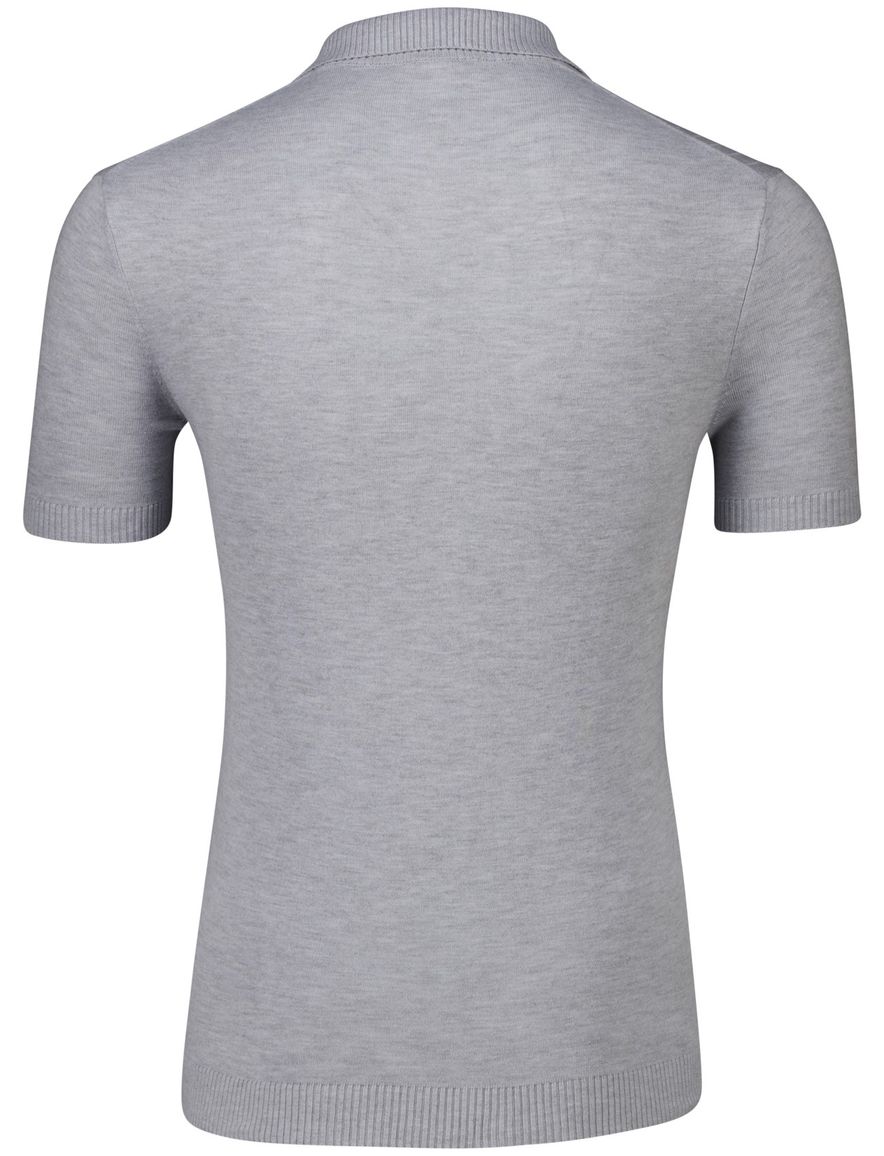 Gentiluomo poloshirt grijs effen normale fit structuur