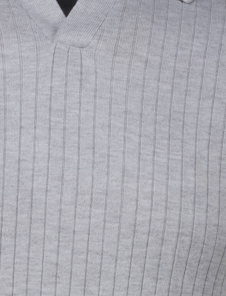 Gentiluomo poloshirt grijs effen normale fit structuur