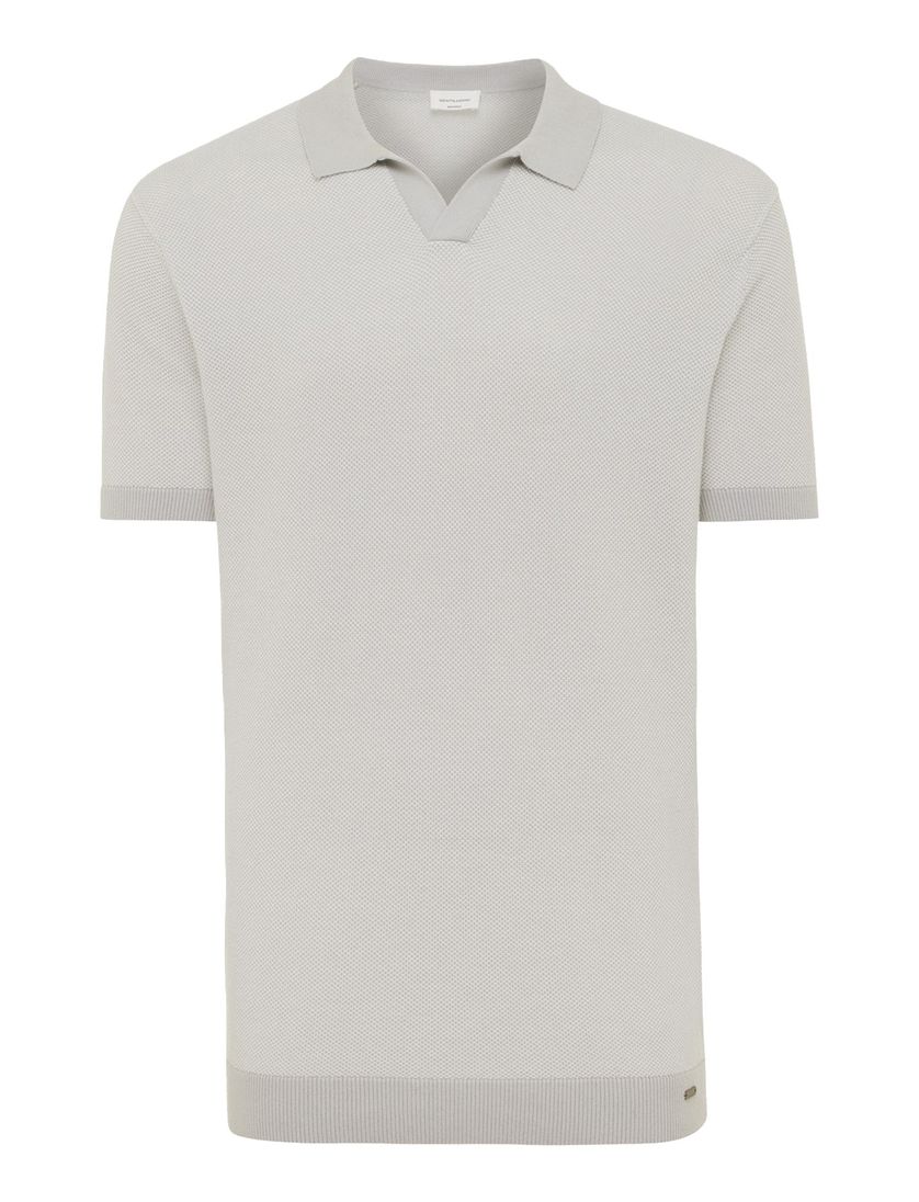 Gentiluomo polo grijs structuur katoen normale fit