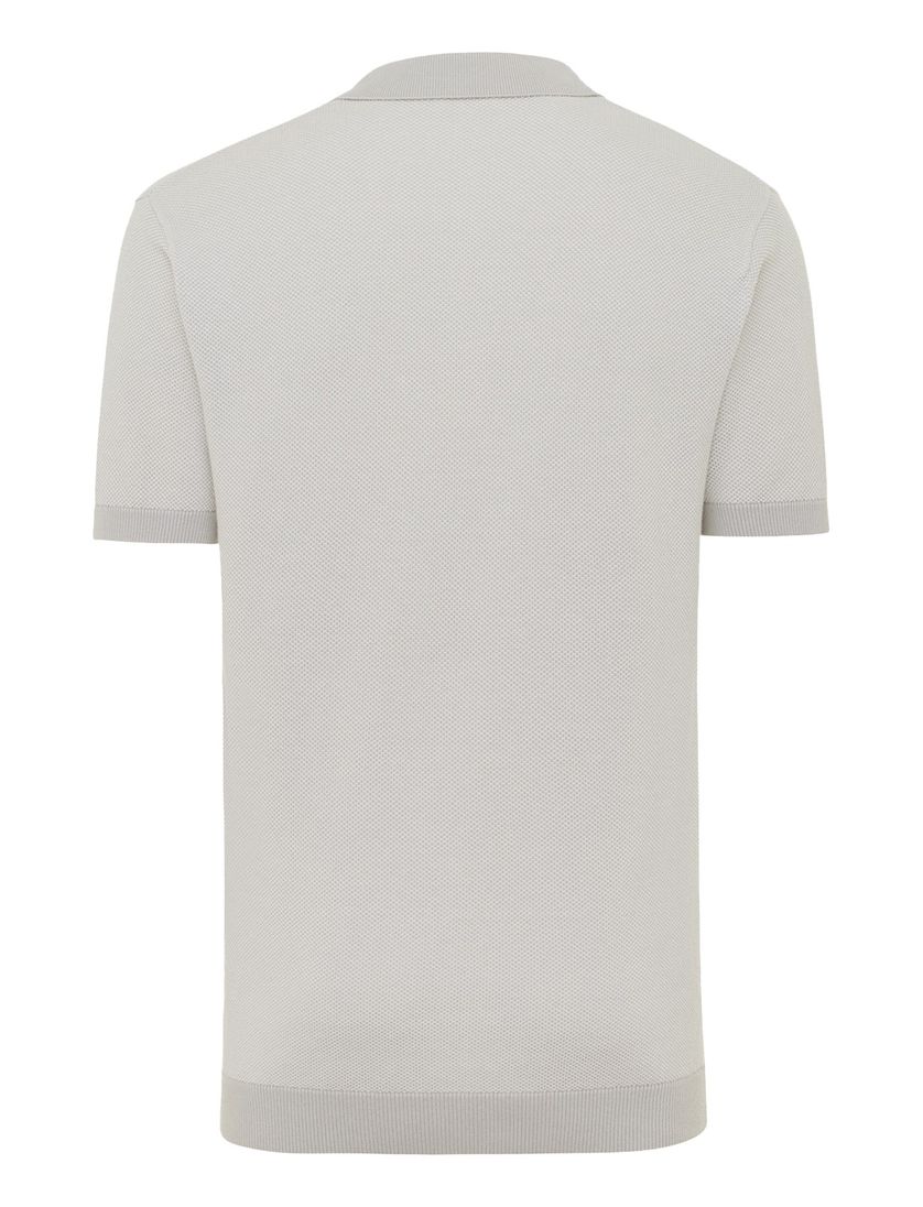 Gentiluomo polo grijs structuur katoen normale fit