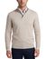 beige Genti turtle neck half zip trui