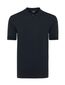 Genti polo donkerblauw effen normale fit rits