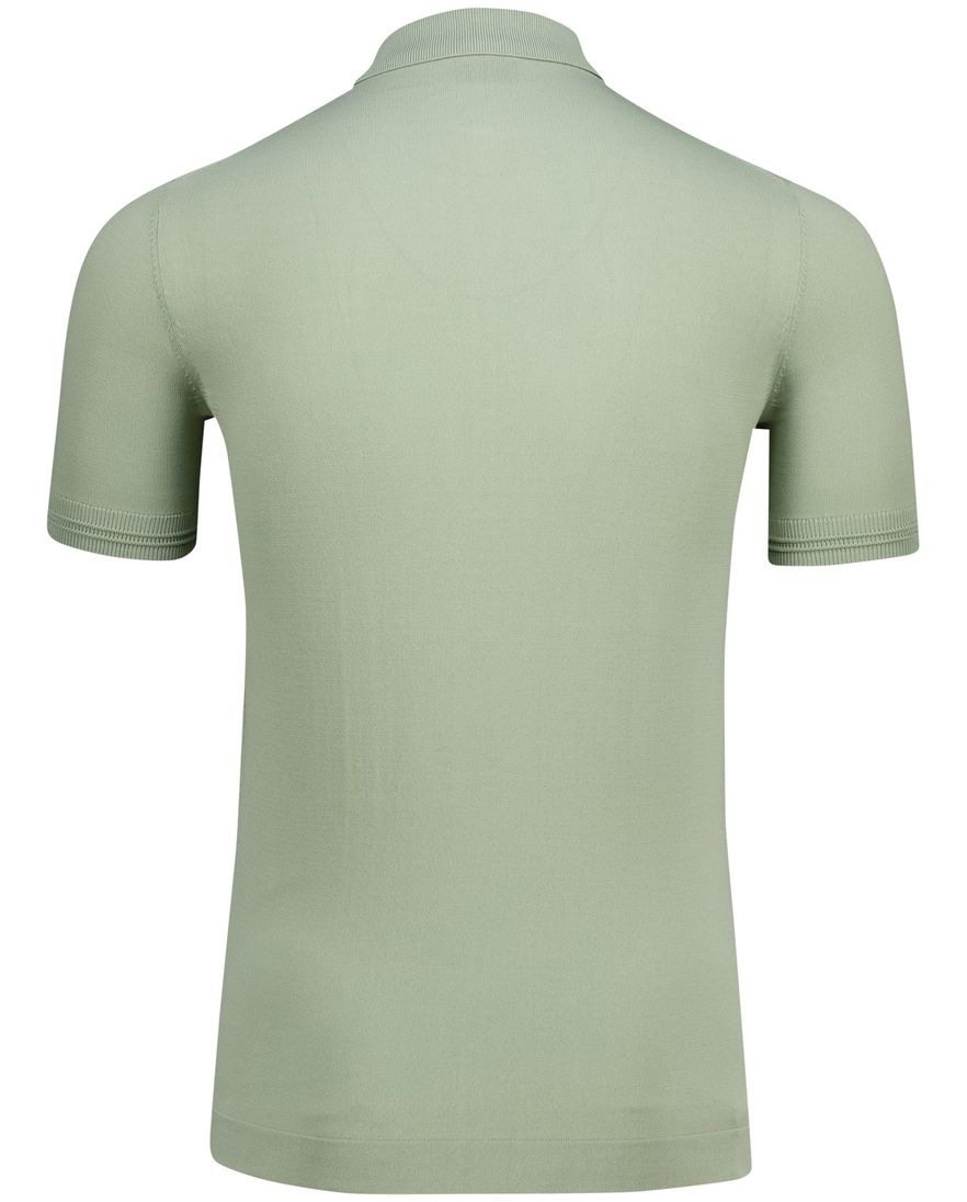 Genti polo groen effen normale fit