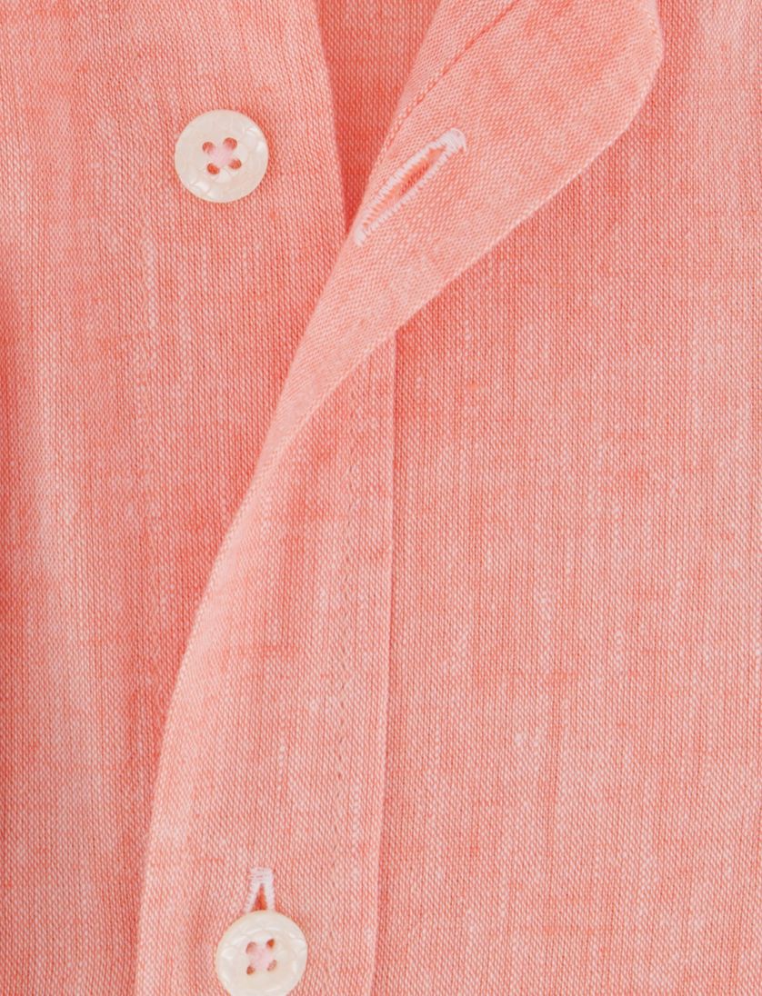 A Fish Named Fred overhemd zalm gemeleerd katoen