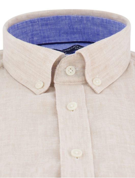 Giordano overhemd korte mouw beige