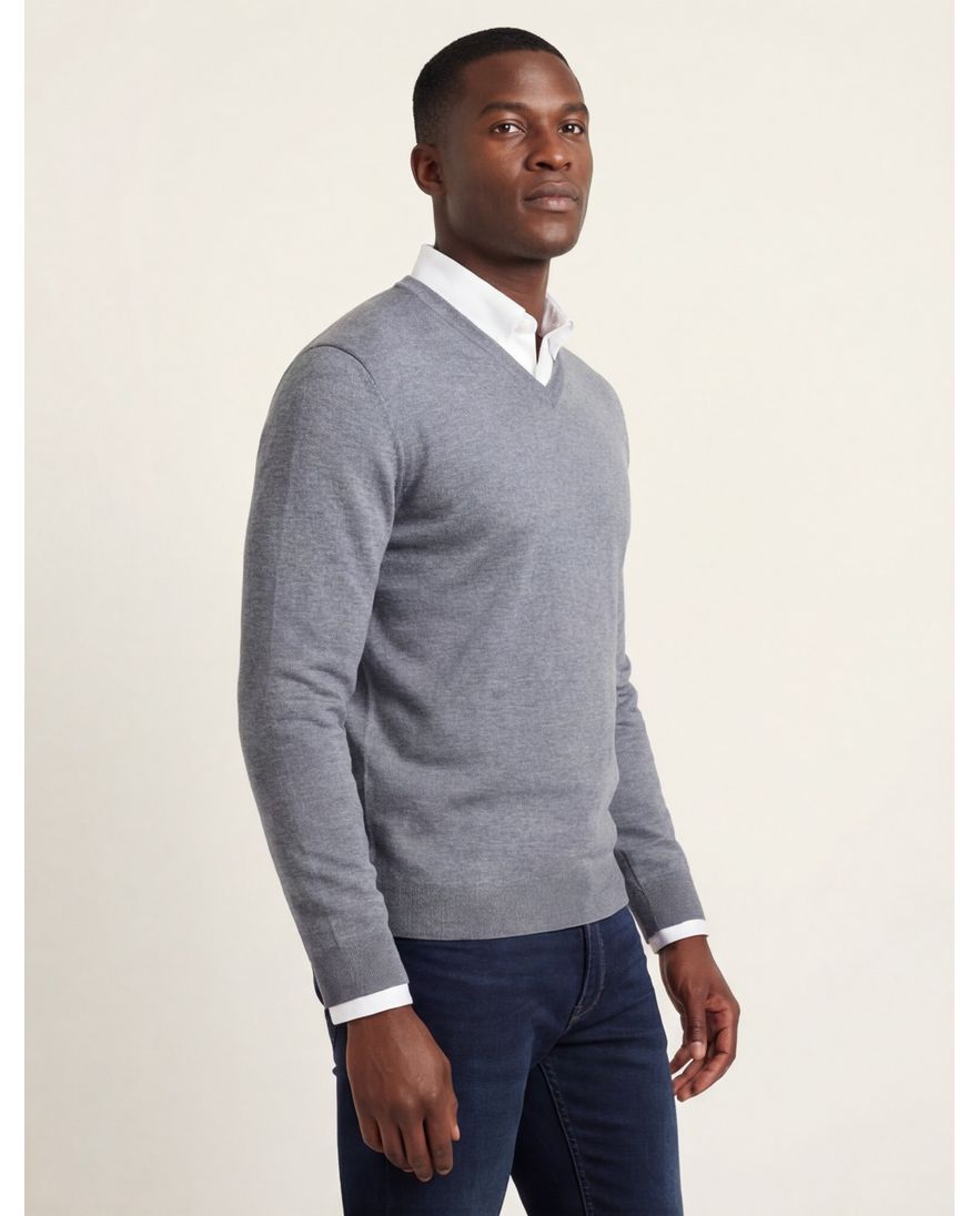 Boss Melba-P finest italian yarn grijs gebreid