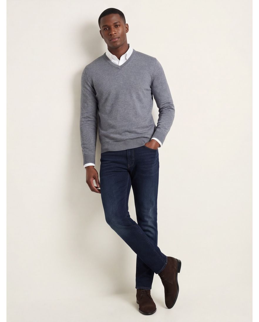 Boss Melba-P finest italian yarn grijs gebreid