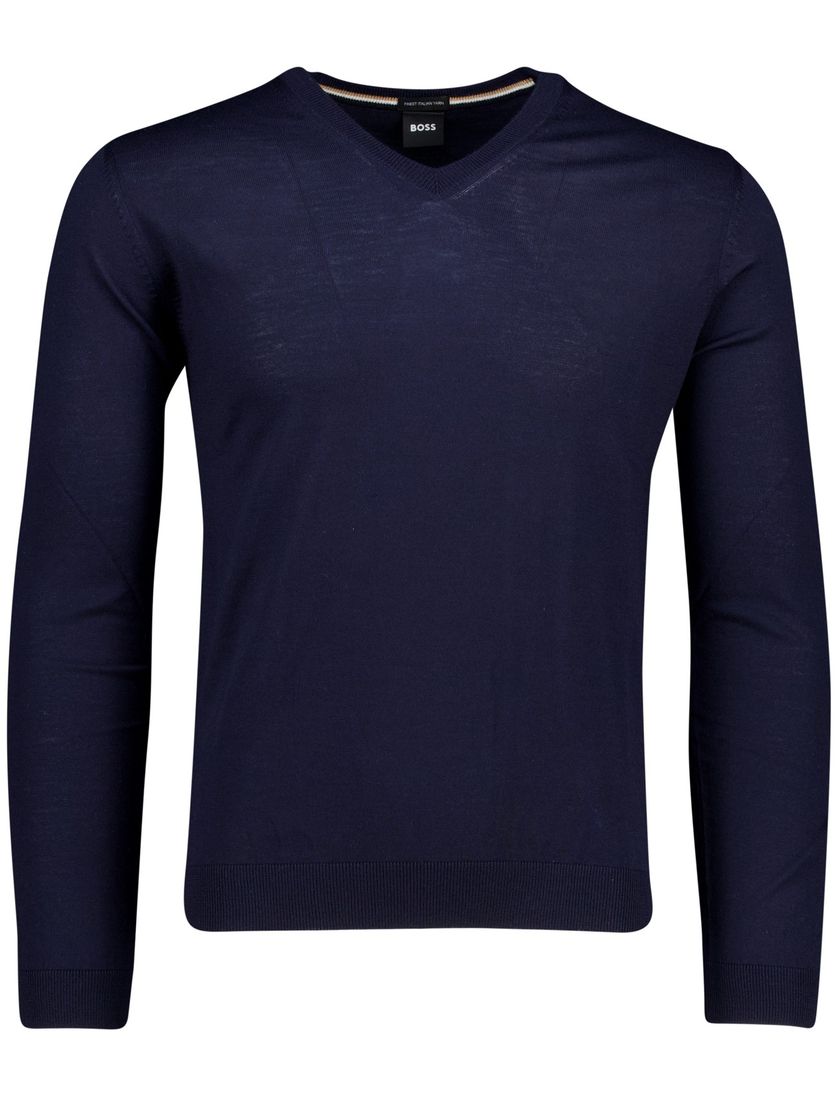 Trui Boss Melba-P finest italian yarn donkerblauw
