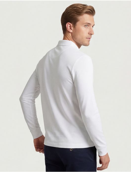 Polo lange mouw wit Pado BOSS Black