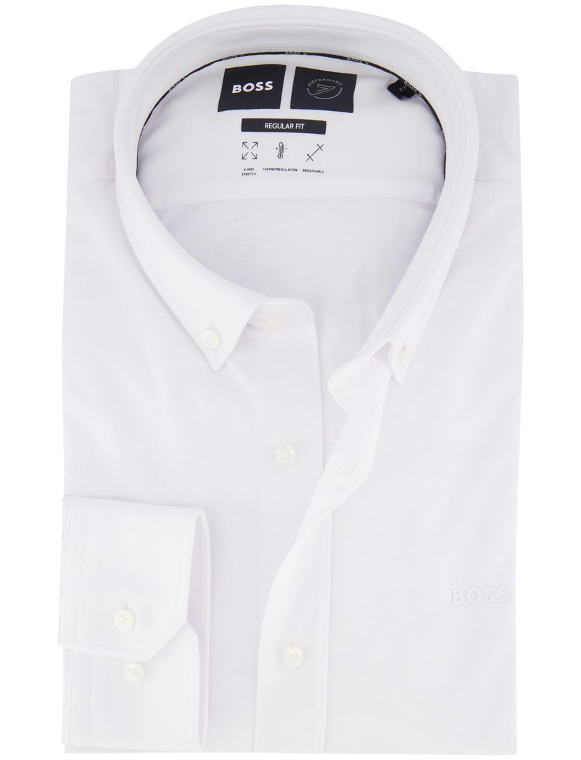 overhemd Boss Regular Fit effen wit