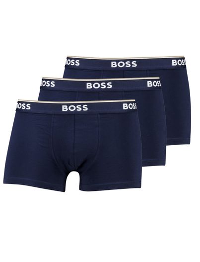 Hugo Boss BOSS Black Boxershorts 3-pack donkerblauw effen katoen