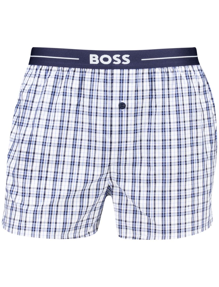 Boss Boxershorts wavenboxer 2-pack blauw