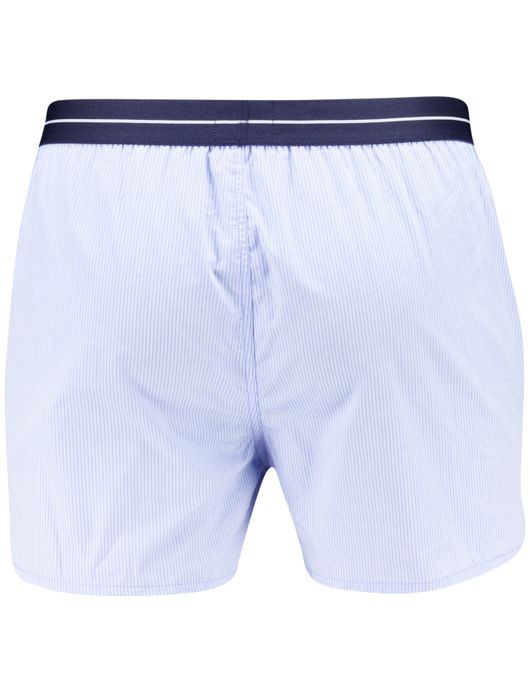 Boss Boxershort lichtblauw geruit effen 2-pack katoen