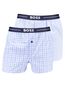 Boss Boxershort lichtblauw geruit- effen