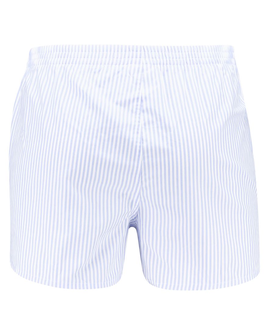 BOSS Black boxershorts blauw-wit gestreept-geruit 2-pack