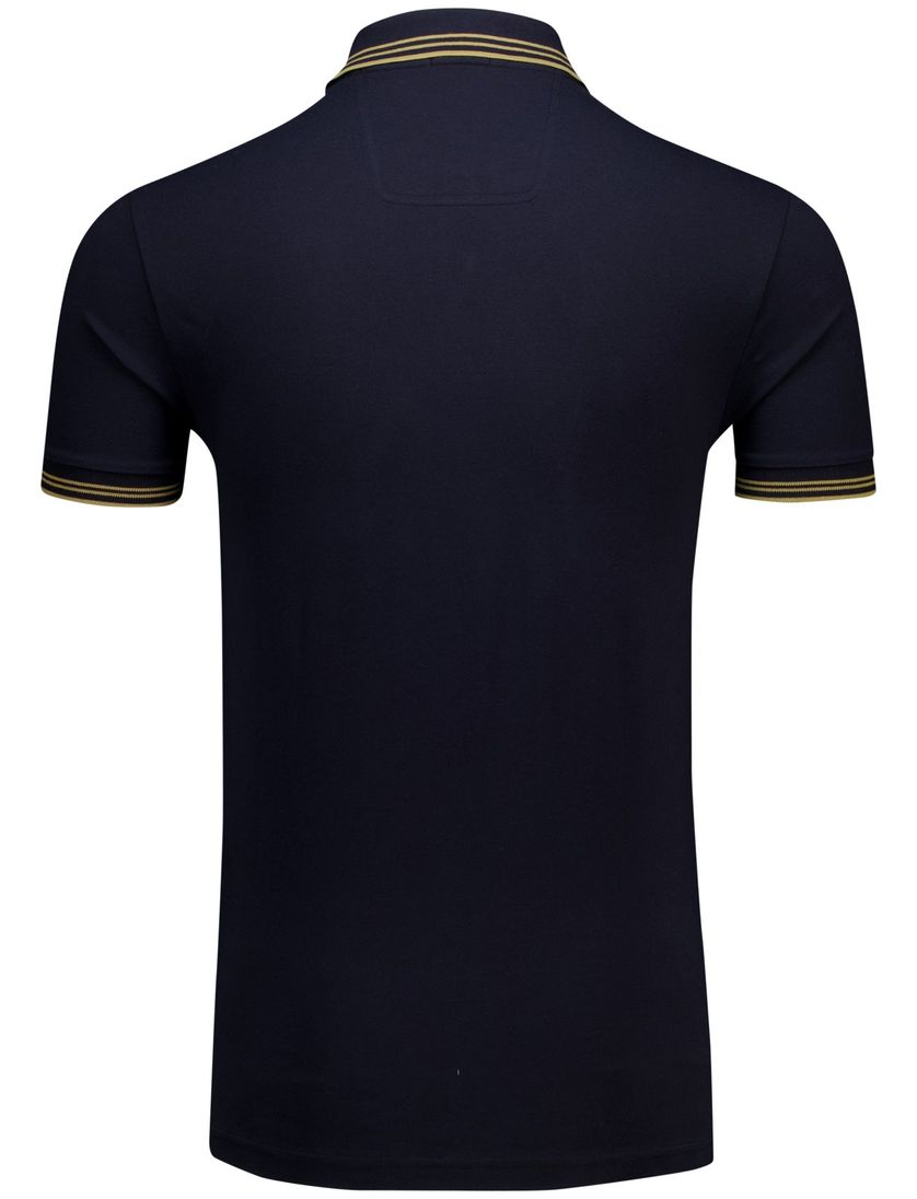 katoenen Boss Green KM polo paul donkerblauw slim fit