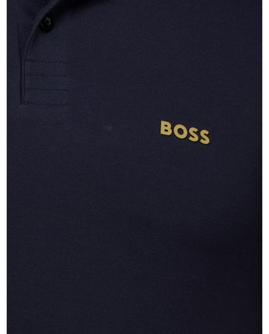 Boss Green polo paul donkerblauw slim fit