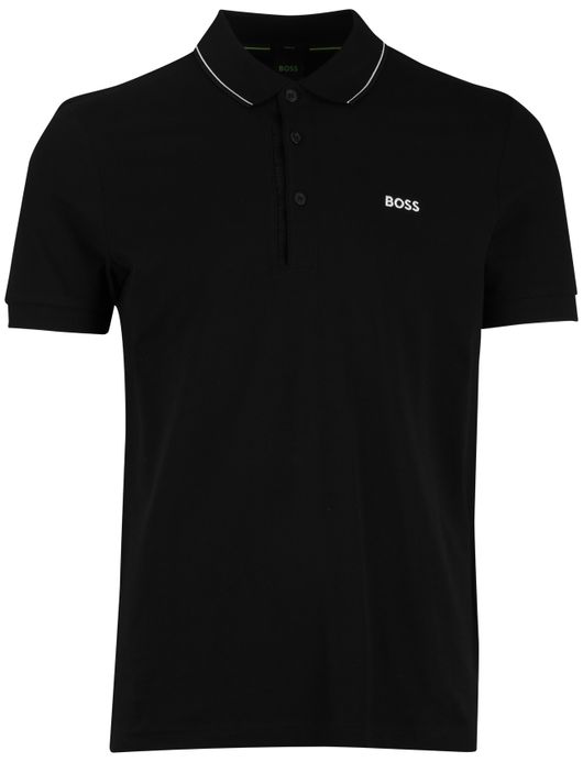 Boss Paule 4 polo zwart korte mouw