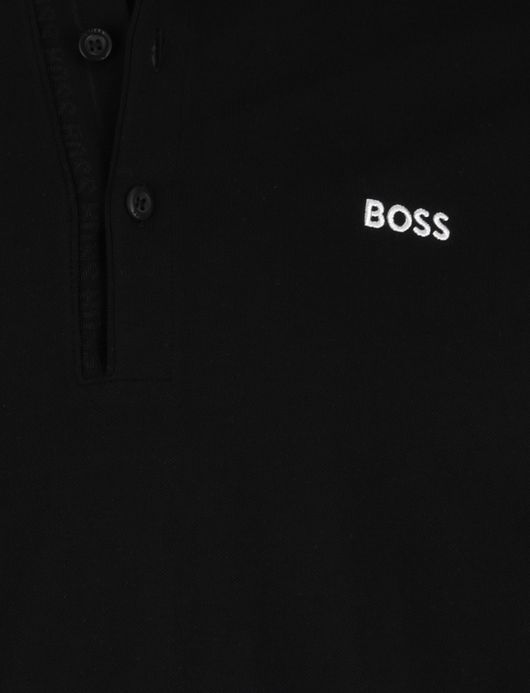 Boss Paule 4 polo zwart korte mouw