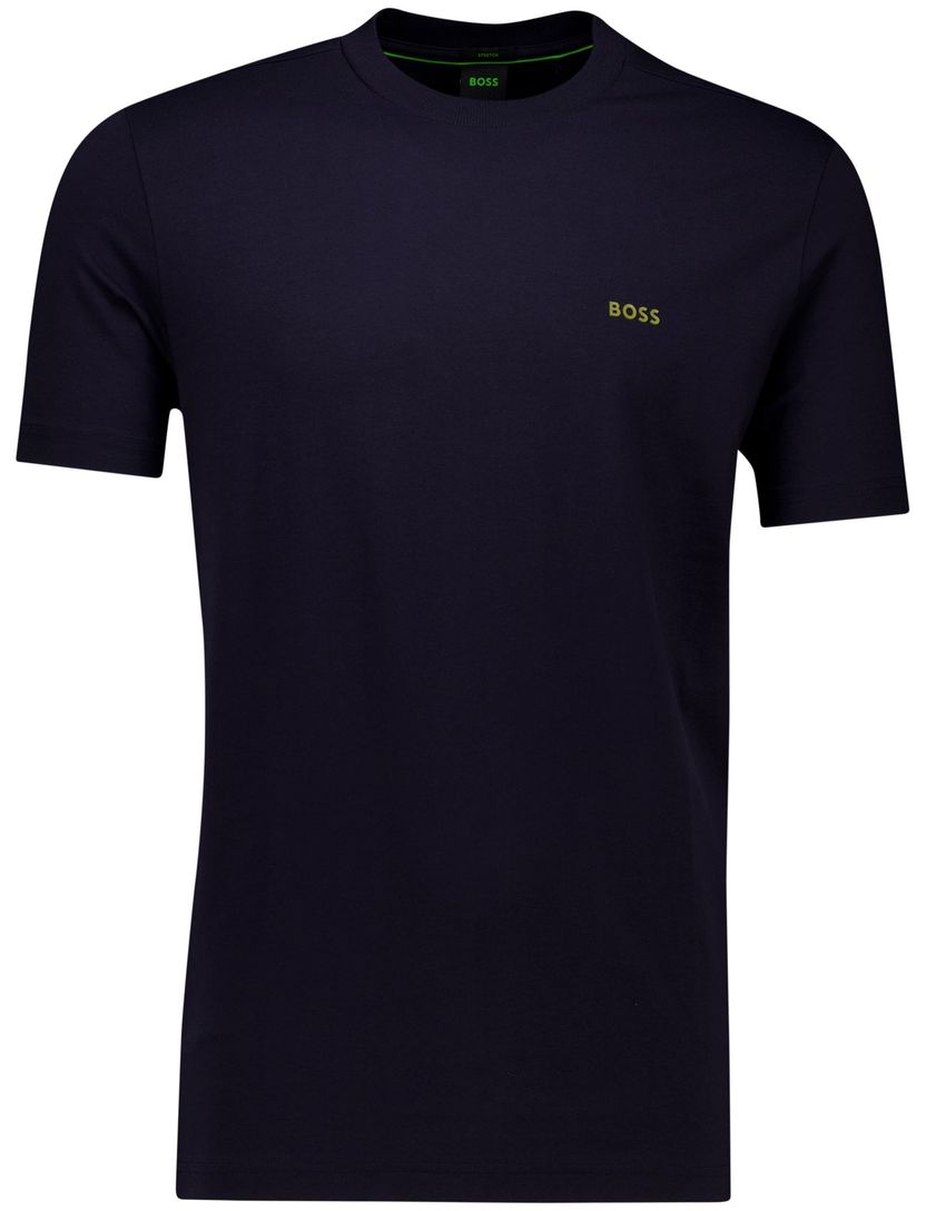 T-shirts Boss Green donkerblauw effen
