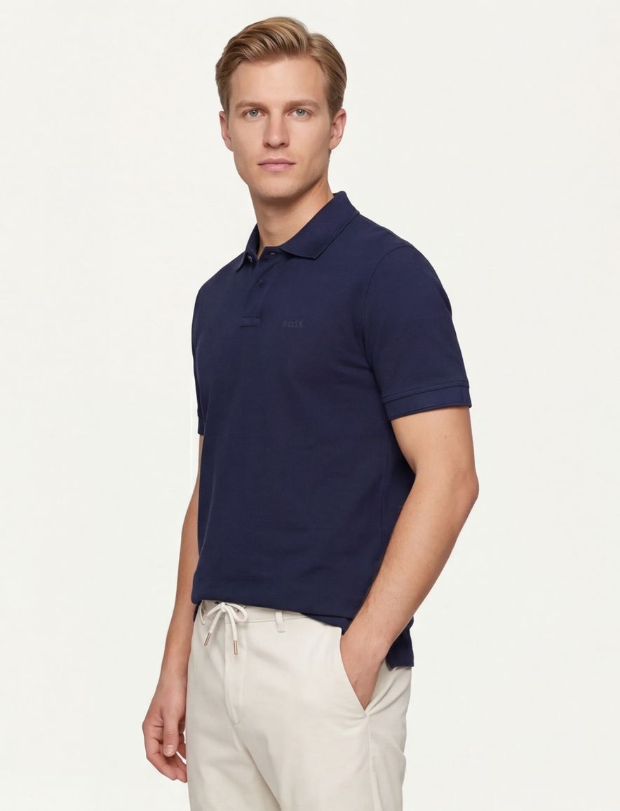 Hugo Boss Orange poloshirt donkerblauw prime