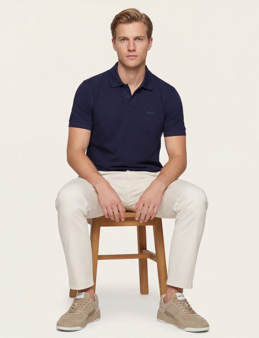 Hugo Boss Orange poloshirt donkerblauw prime