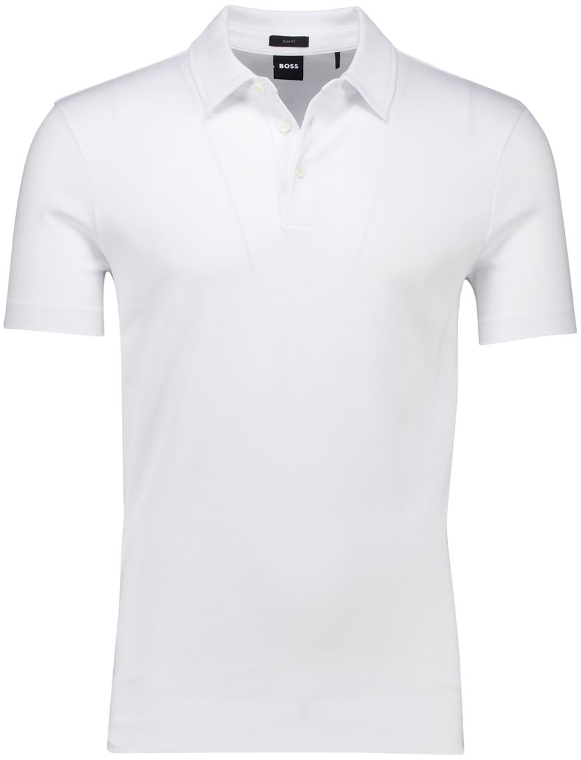 Hugo Boss polo wit White v-hals
