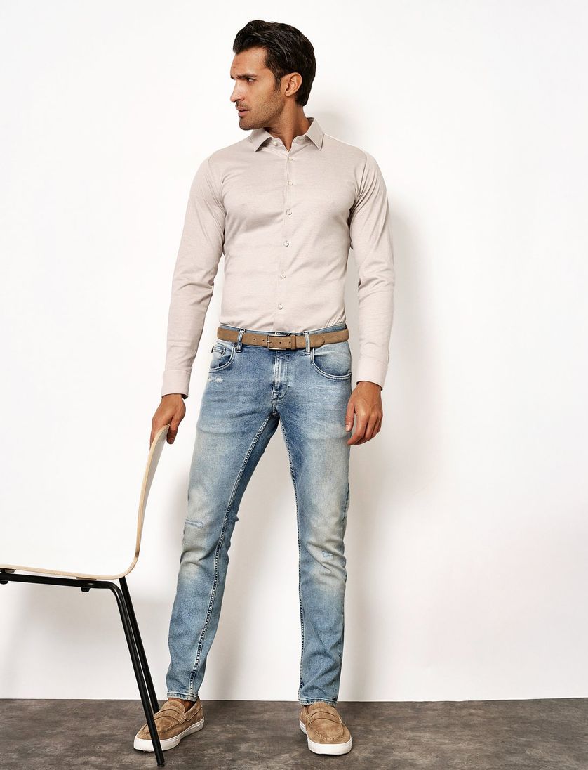 overhemd Desoto Casual Kent licht beige