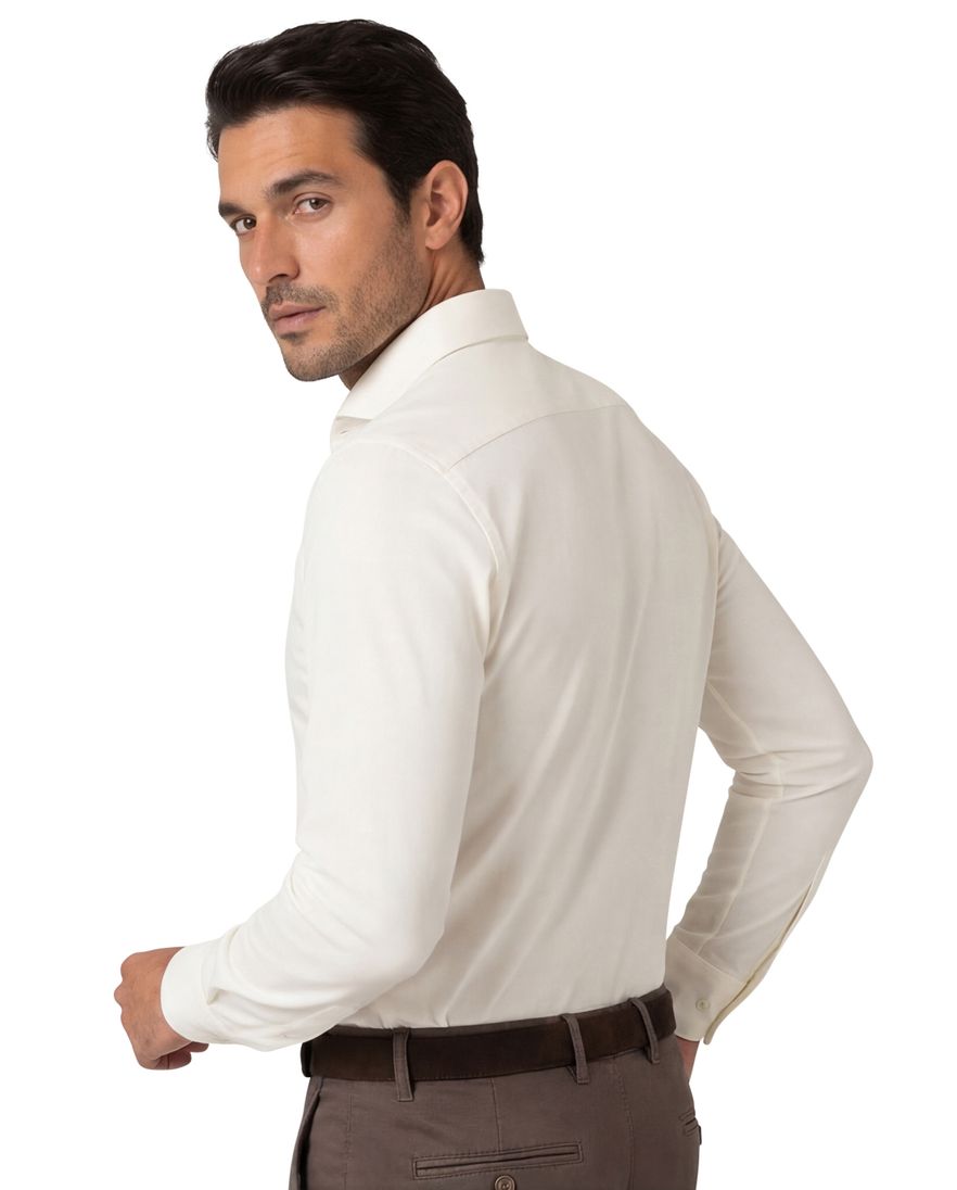 Desoto overhemd essential katoen creme