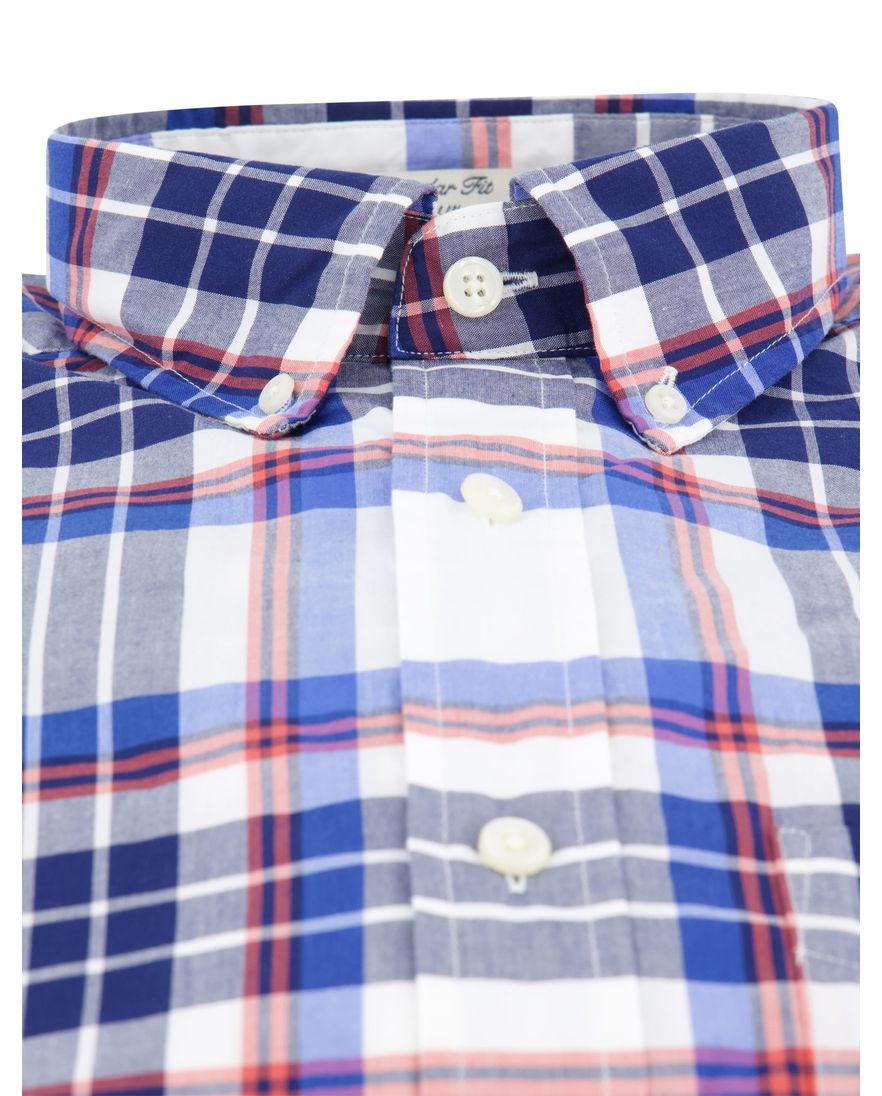 Gant overhemd wit geruit button-down