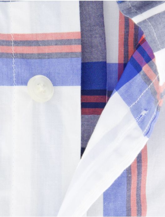 Gant overhemd wit geruit button-down