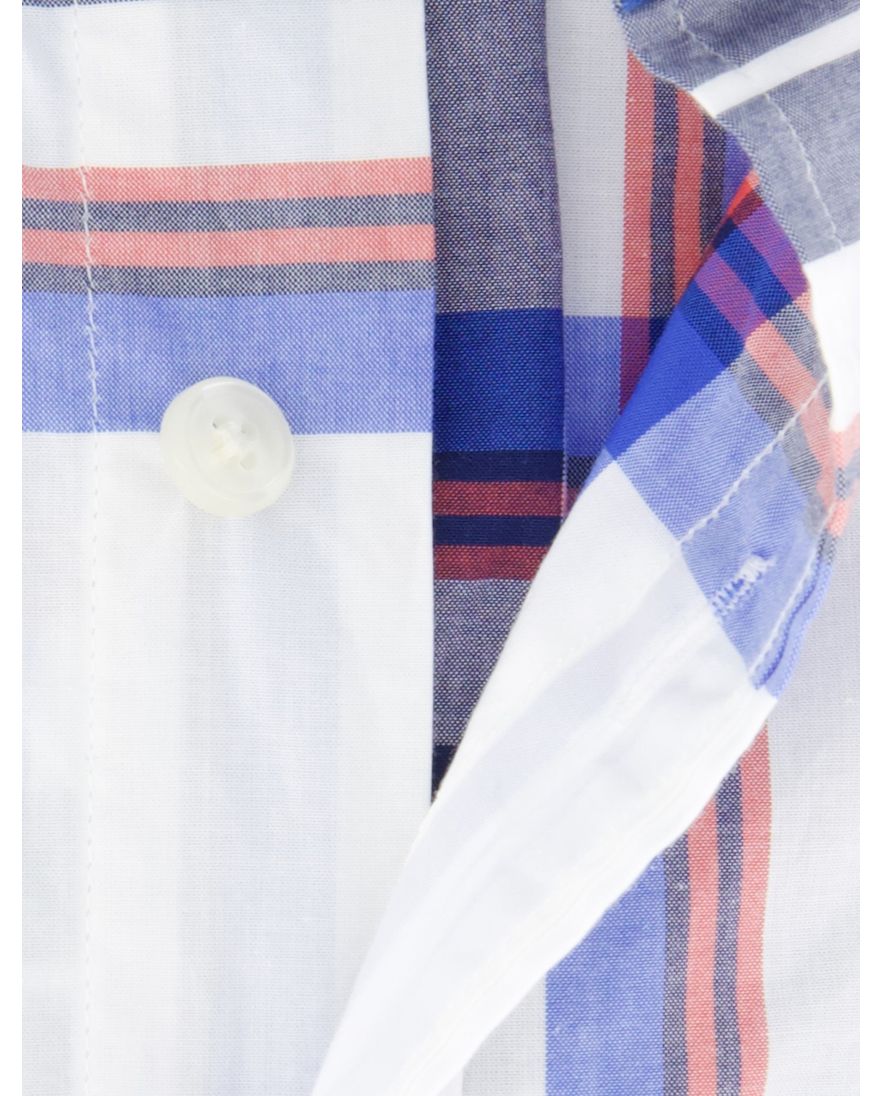 Gant overhemd wit geruit button-down