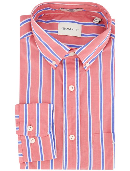 Gant overhemd rood gestreept