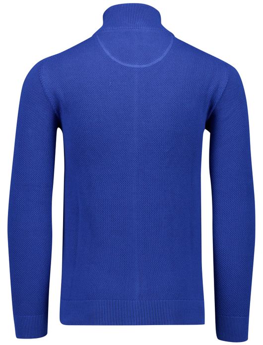 Gant vest blauw pique katoen